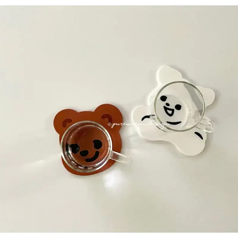 Pureureumdesign x 10x10 - Cupid Bear and Titi Silicone Coaster - Pureureumdesign - Accesories - Harumio
