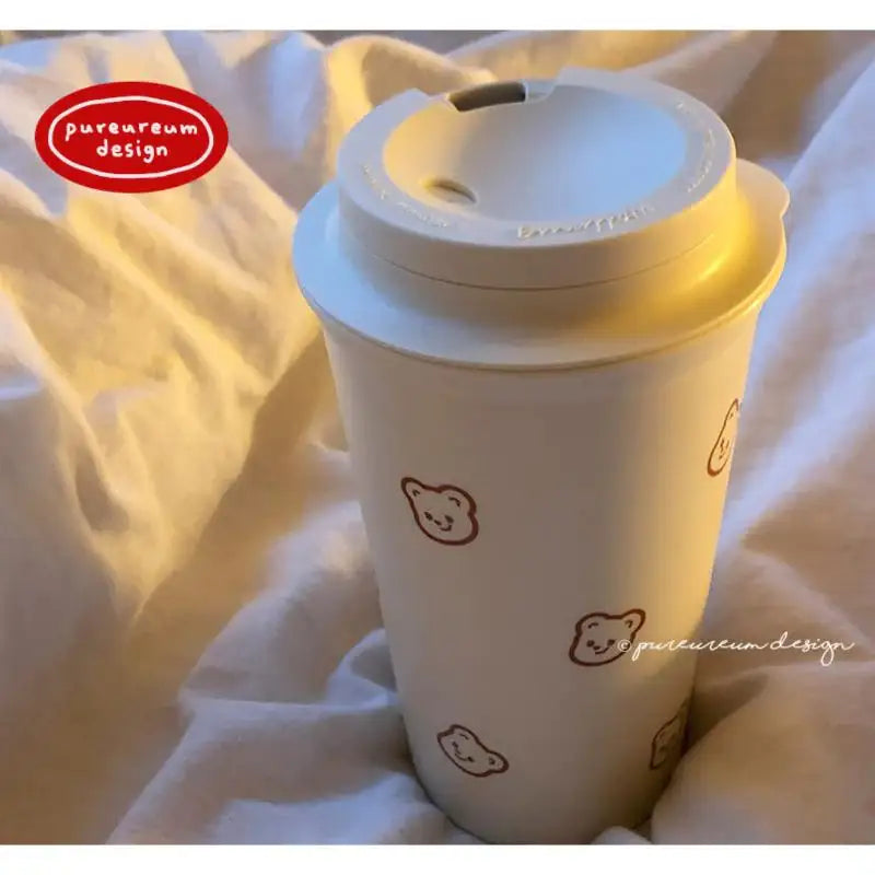 Pureureumdesign x 10x10 - Cupid Bear Pattern Tumbler - Pureureumdesign - Accesories - Harumio