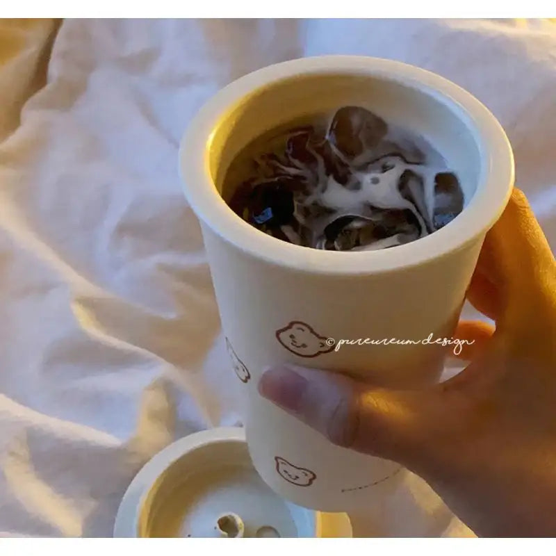 Pureureumdesign x 10x10 - Cupid Bear Pattern Tumbler - Pureureumdesign - Accesories - Harumio