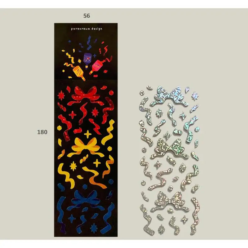 Pureureumdesign x 10x10 - Confetti Hologram Sticker - Pureureumdesign - Accesories - Harumio