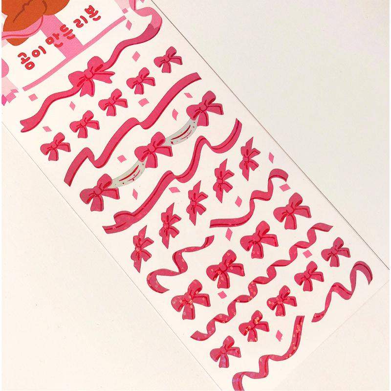 Pureureumdesign x 10x10 - Ribbon Hologram Sticker by Bear - Pureureumdesign - Accesories - Harumio