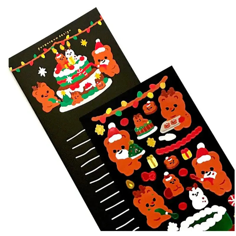 Pureureumdesign x 10x10 - Christmas Cake Decorating Glossy Sticker - Pureureumdesign - Accesories - Harumio