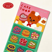 Pureureumdesign x 10x10 - Cupid Bear's Cake Shop Hologram Sticker - Pureureumdesign - Accesories - Harumio