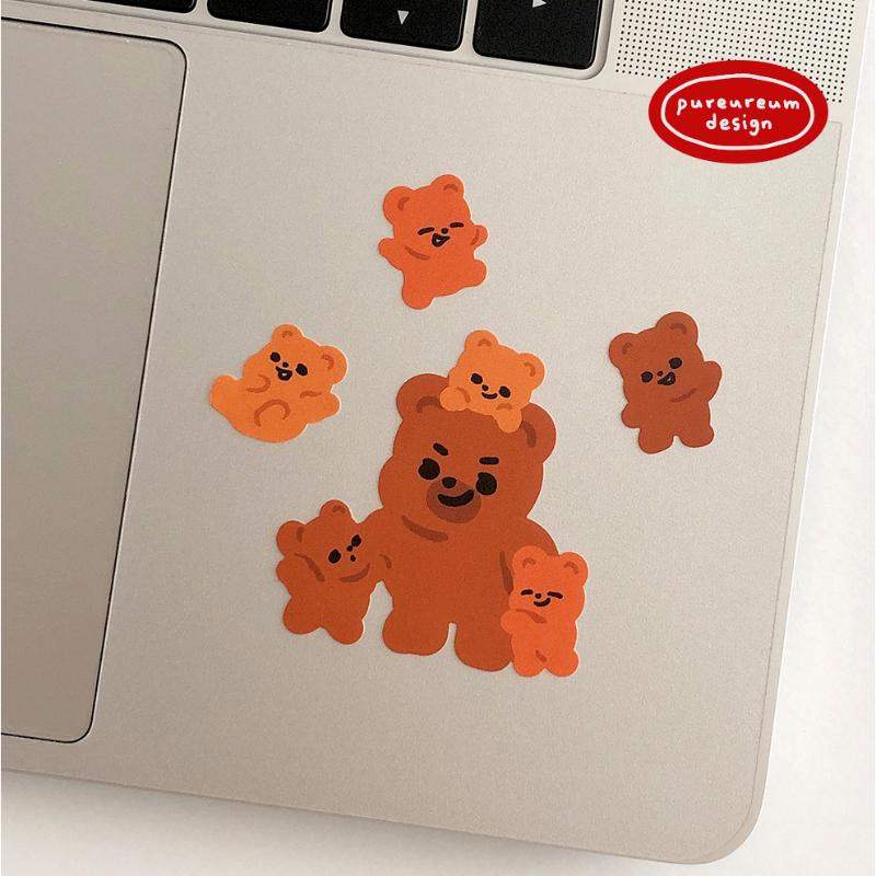 Pureureumdesign x 10x10 - Cupid Bear Family Remover Sticker - Pureureumdesign - Accesories - Harumio
