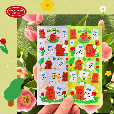 Pureureumdesign x 10x10 - Daengdaeng Spring Outing Sticker