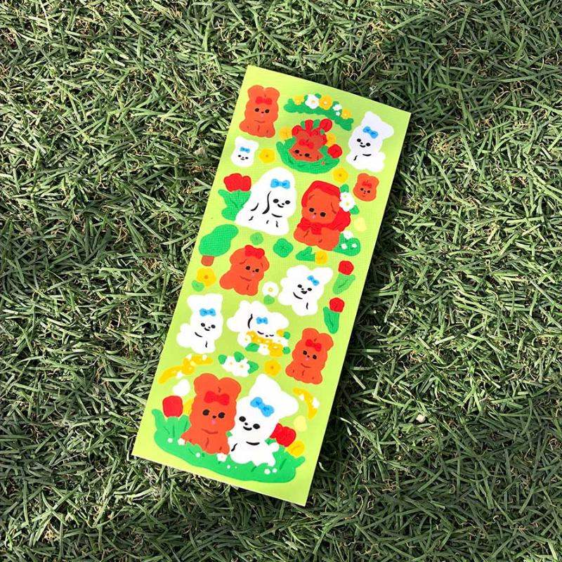 Pureureumdesign x 10x10 - Daengdaeng Spring Outing Sticker - Pureureumdesign - Accesories - Harumio