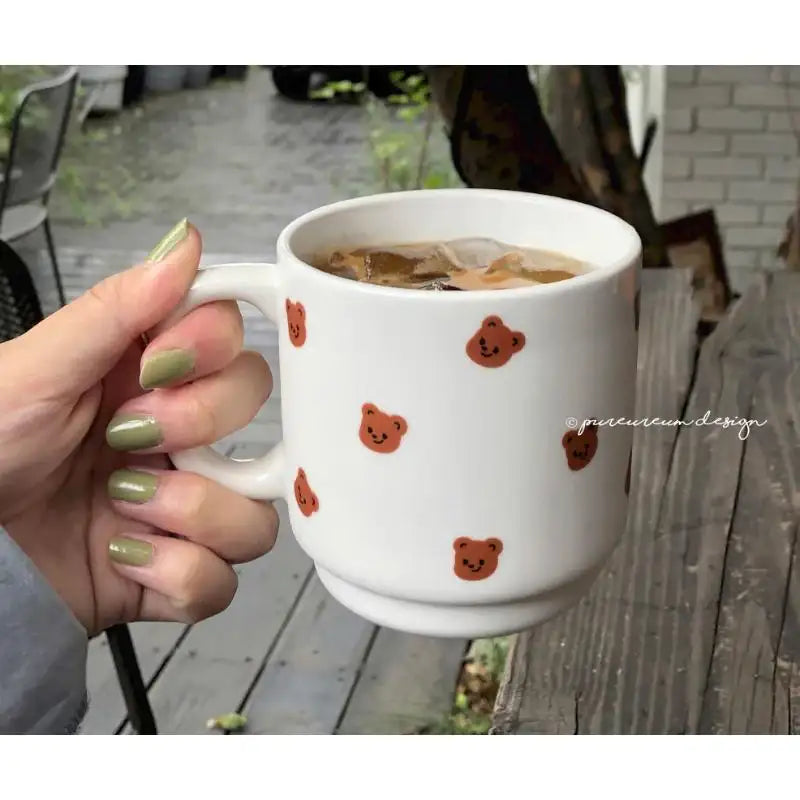Pureureumdesign x 10x10 - Cupid Bear Pattern Mug - Pureureumdesign - Accesories - Harumio