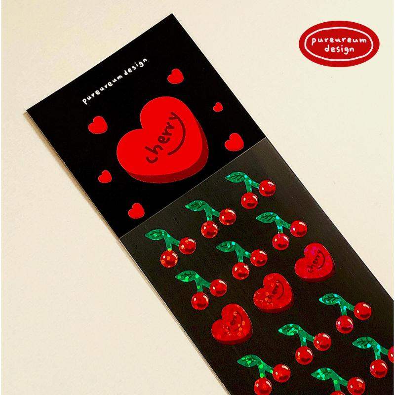 Pureureumdesign x 10x10 - Cherry Hologram Sticker - Pureureumdesign - Accesories - Harumio