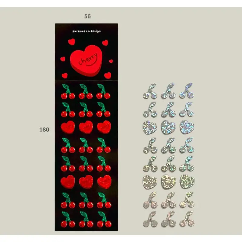 Pureureumdesign x 10x10 - Cherry Hologram Sticker - Pureureumdesign - Accesories - Harumio