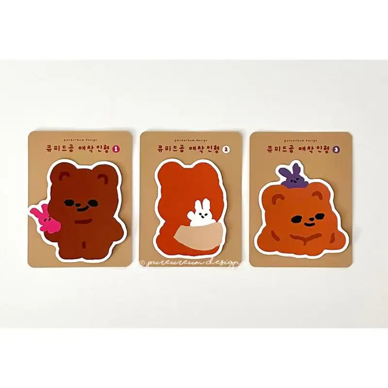 Pureureumdesign x 10x10 - Cupid Bear Attachment Removable Sculpture Sticker - Pureureumdesign - Accesories - Harumio