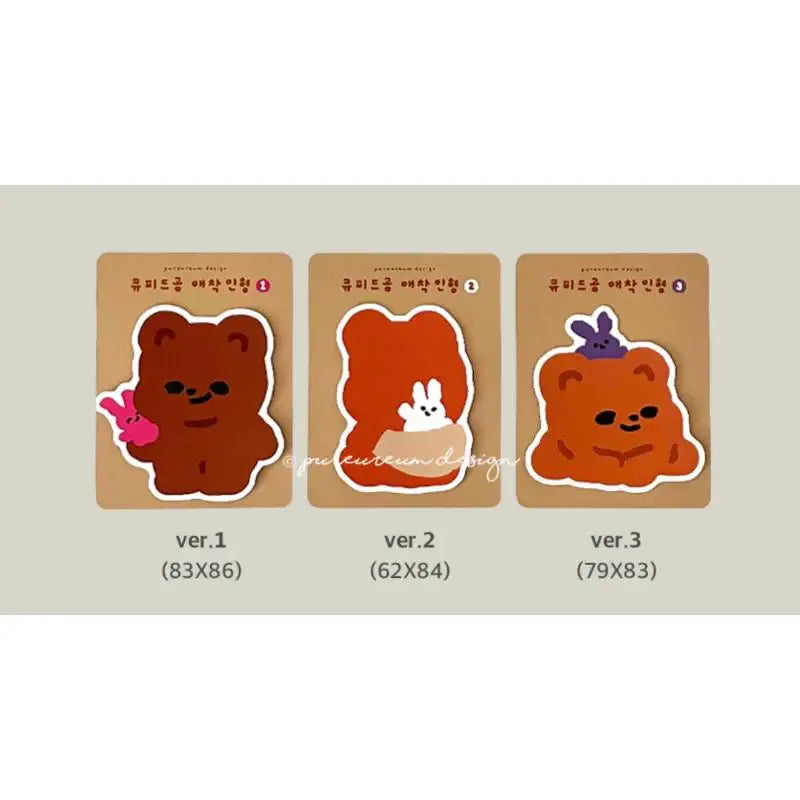 Pureureumdesign x 10x10 - Cupid Bear Attachment Removable Sculpture Sticker - Pureureumdesign - Accesories - Harumio