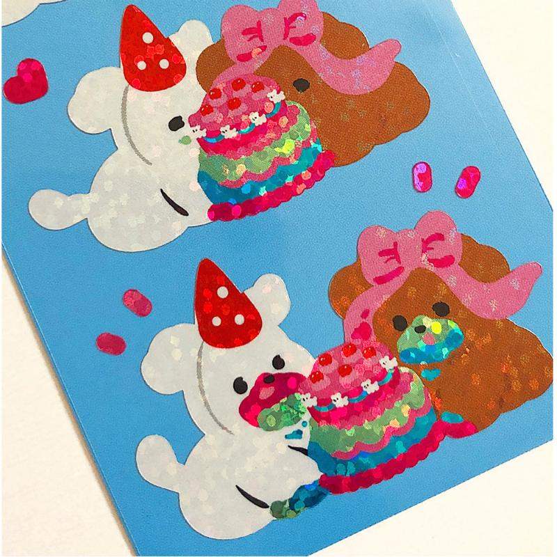 Pureureumdesign x 10x10 - Daengdaeng Cake Mukbang Hologram Sticker - Pureureumdesign - Accesories - Harumio