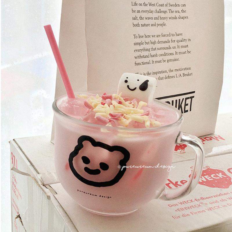 Pureureumdesign x 10x10 - Cupid Bear Heat Resistant Tempered Glass Cup - Pureureumdesign - Accesories - Harumio