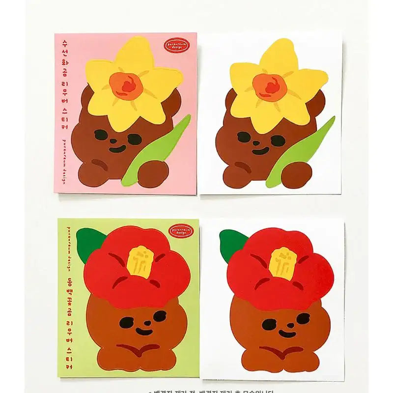 Pureureumdesign x 10x10 - Cupid Bear's Spring Flower Set - Pureureumdesign - Accesories - Harumio