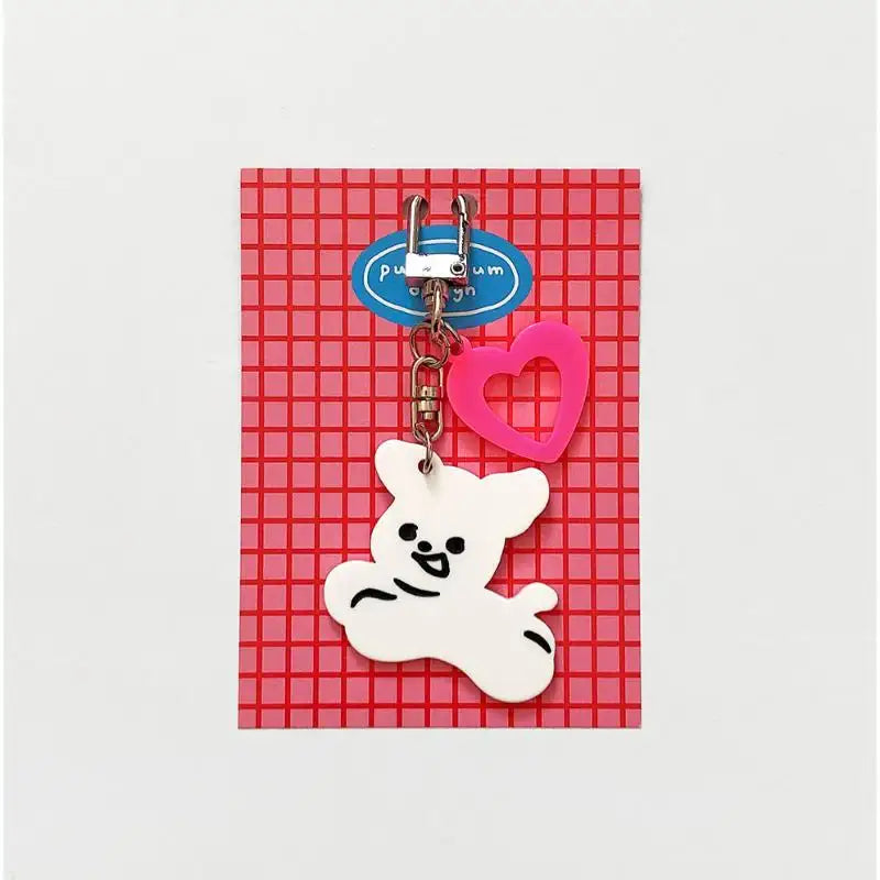 Pureureumdesign x 10x10 - Daengdaeng Engraved Epoxy Acrylic Key Ring - Pureureumdesign - Accesories - Harumio