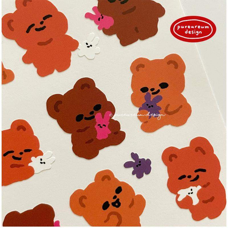 Pureureumdesign x 10x10 - Cupid Bear Attachment Doll Sticker - Pureureumdesign - Accesories - Harumio