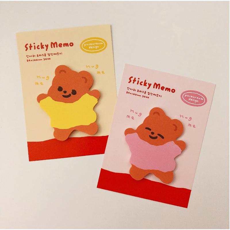 Pureureumdesign x 10x10 - Hug Me Cupid Bear Sticky Note