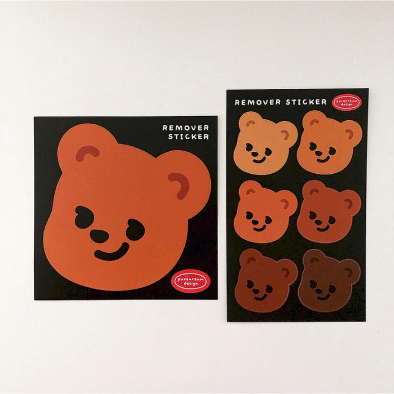 Pureureumdesign x 10x10 - Cupid Bear King Remover Sticker