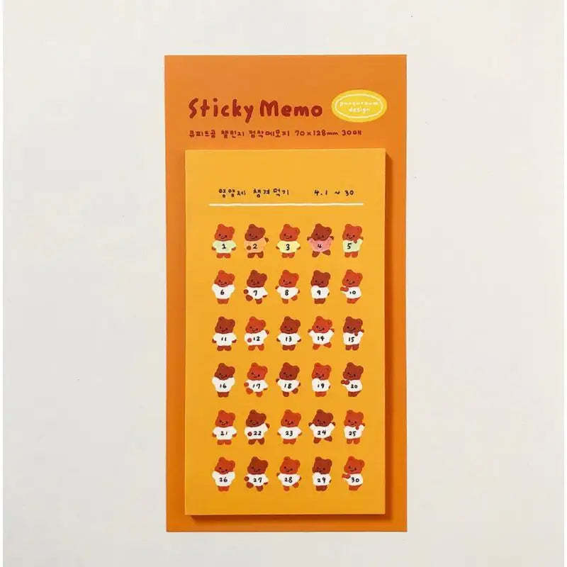 Pureureumdesign x 10x10 - Cupid Bear Challenge Sticky Note - Pureureumdesign - Accesories - Harumio