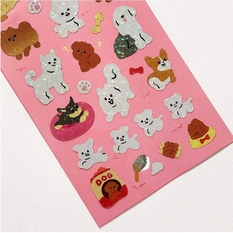 Pureureumdesign x 10x10 - Let's Raise a Dog Hologram Sticker - Pureureumdesign - Accesories - Harumio