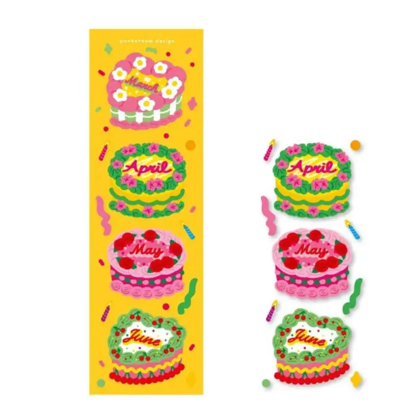 Pureureumdesign x 10x10 - Calender Cake Part 2 Hologram Sticker - Pureureumdesign - Accesories - Harumio