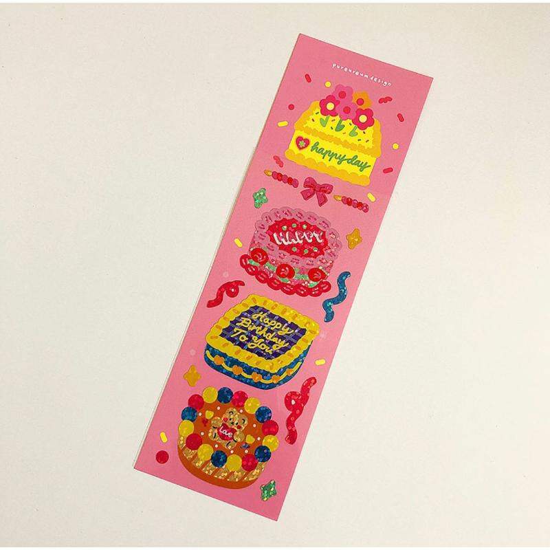 Pureureumdesign x 10x10 - The First Cake You Want to Receive Hologram Sticker - Pureureumdesign - Accesories - Harumio