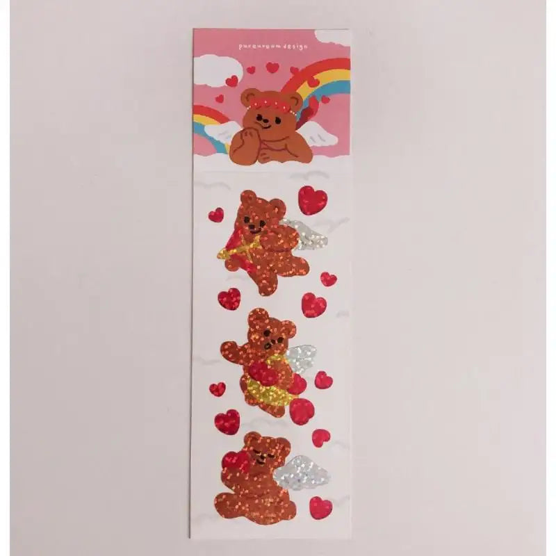 Pureureumdesign x 10x10 - Cupid Bear Mini King Hologram Seal Sticker - Pureureumdesign - Accesories - Harumio