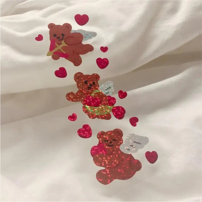 Pureureumdesign x 10x10 - Cupid Bear Mini King Hologram Seal Sticker - Pureureumdesign - Accesories - Harumio