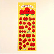 Pureureumdesign x 10x10 - Lovely Strawberries Hologram Sticker - Pureureumdesign - Accesories - Harumio