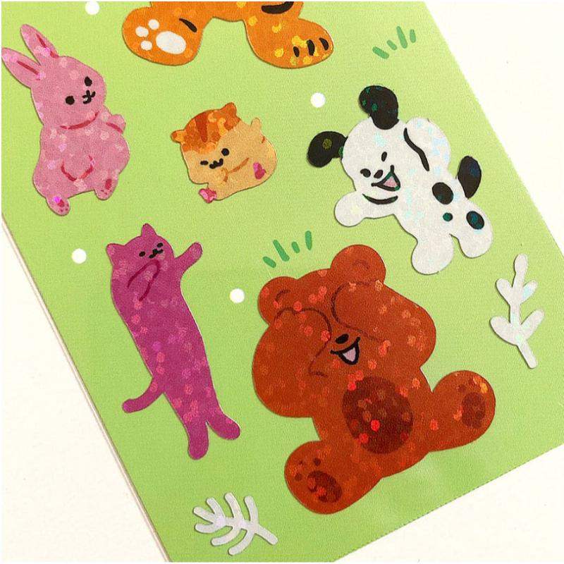 Pureureumdesign x 10x10 - Mugunghwa Has Bloomed Hologram Stickers - Pureureumdesign - Accesories - Harumio