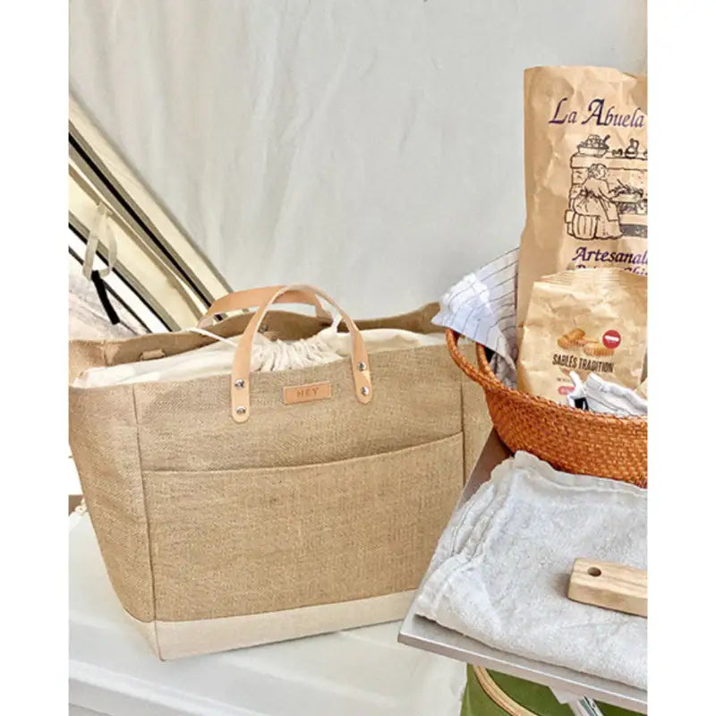H.ey - Jute Campo Bag - H.ey - Accessories, Bag - Harumio