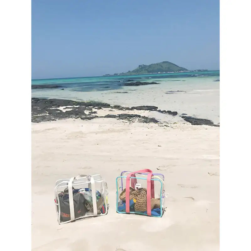 H.ey - Webbing Transparent Beach Bag - H.ey - Accessories, Bag - Harumio
