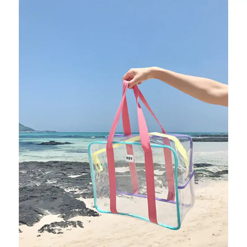 H.ey - Webbing Transparent Beach Bag - H.ey - Accessories, Bag - Harumio