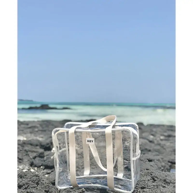 H.ey - Webbing Transparent Beach Bag - H.ey - Accessories, Bag - Harumio