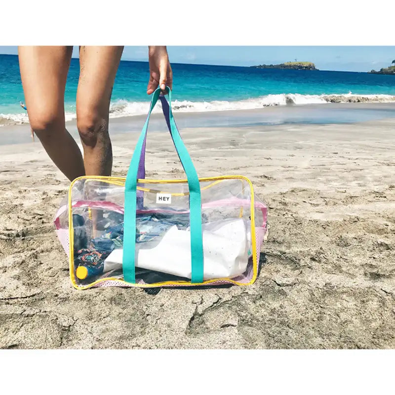 H.ey - Webbing Transparent Beach Bag - H.ey - Accessories, Bag - Harumio