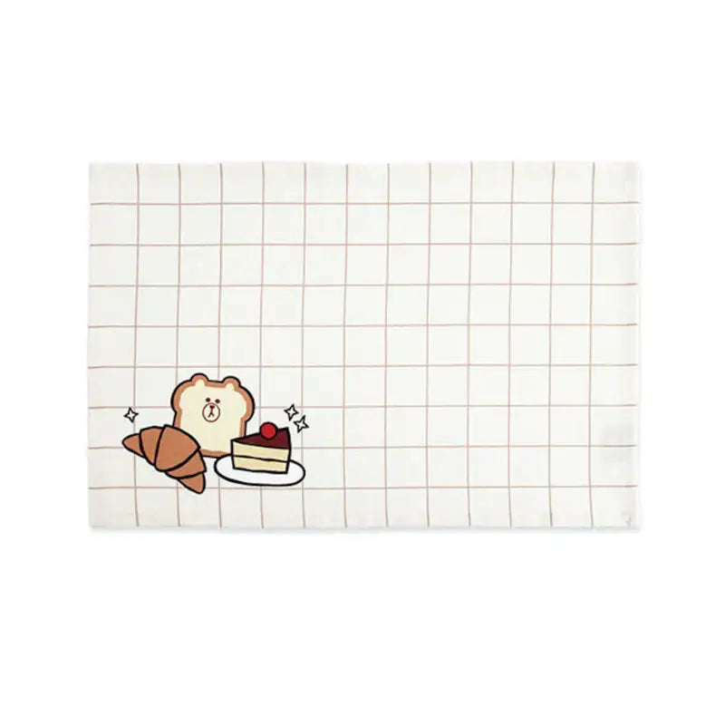 LINE FRIENDS - Brown & Sally Check Table Mat - Line Friends - Table mat - Harumio
