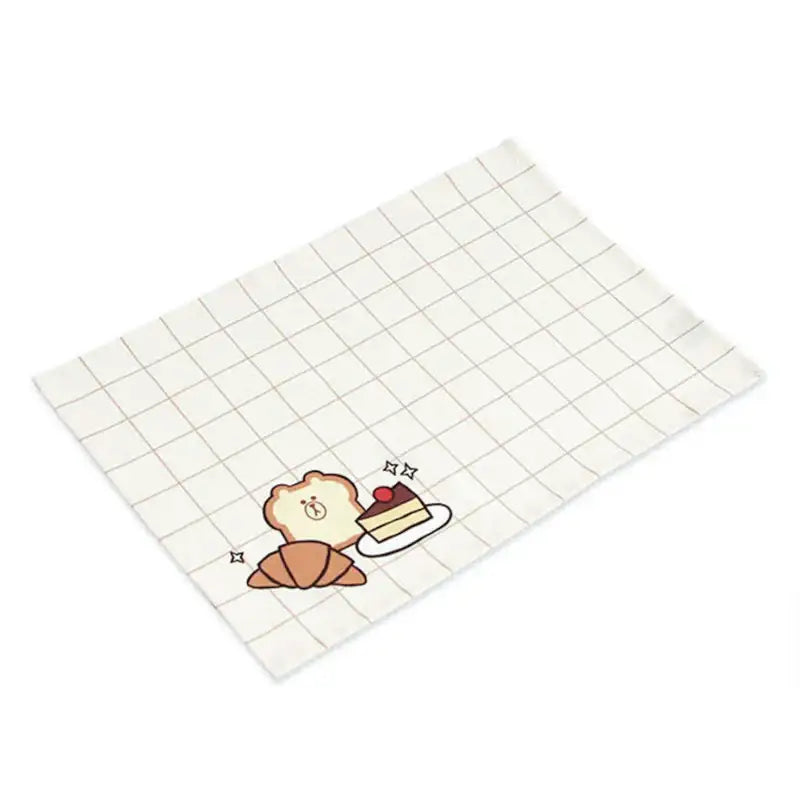 LINE FRIENDS - Brown & Sally Check Table Mat - Line Friends - Table mat - Harumio