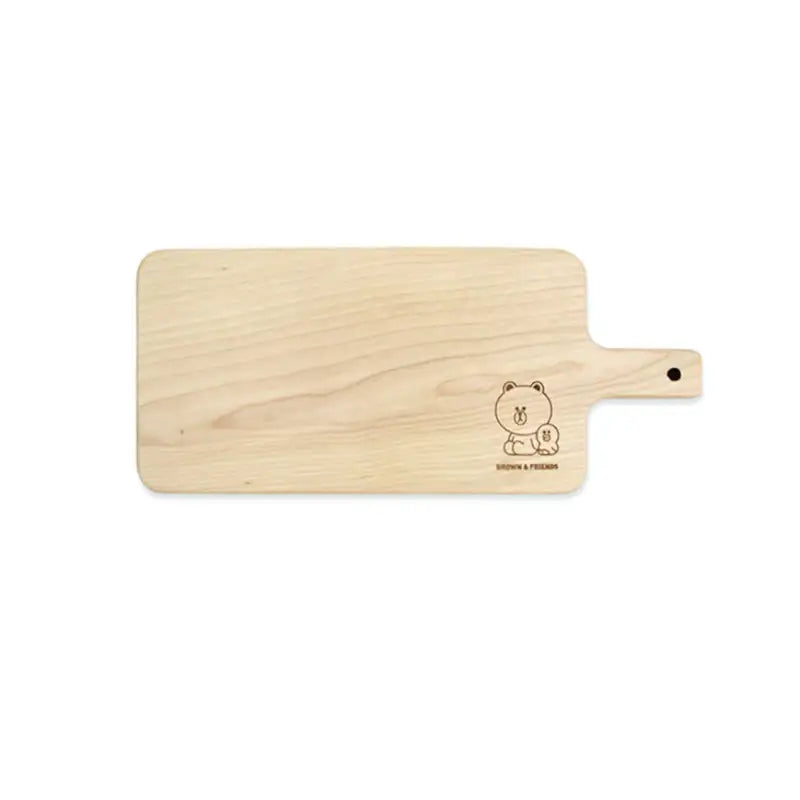 LINE FRIENDS - Brown & Sally Wood Handle Plate - Line Friends - Kitchenware - Harumio