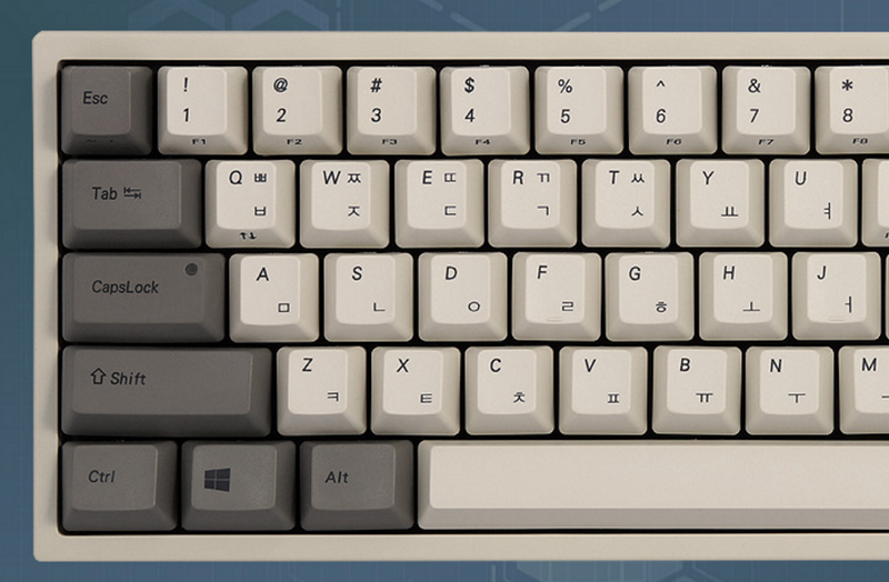 Leopold FC660C Grey / White Korean Dye-Sublimated PBT Keycap - Mechanical Keyboard - Harumio