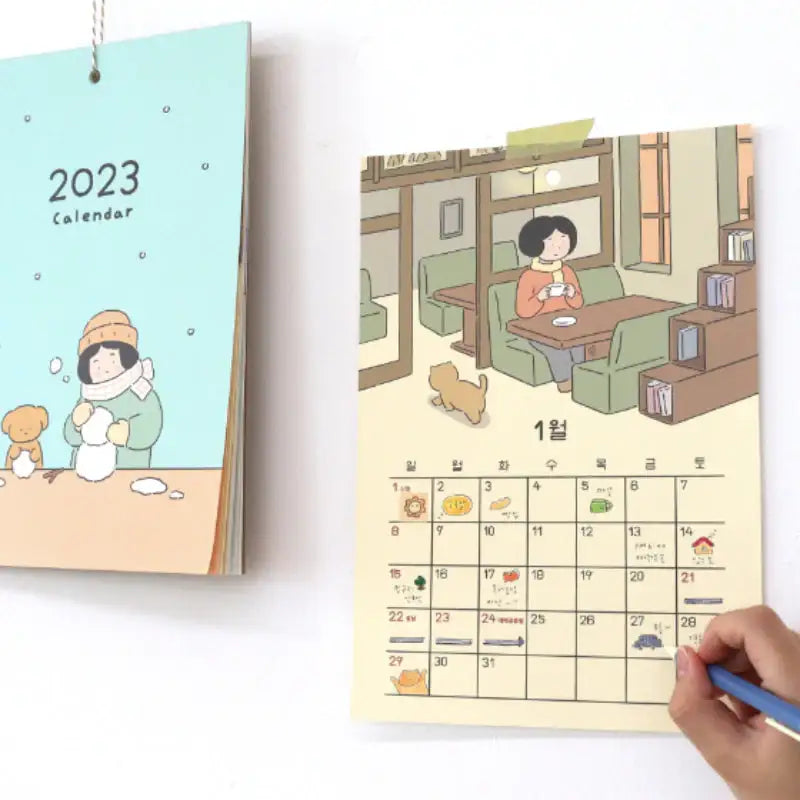 INDIGO - 2023 Daily Wall Calendar - INDIGO - 2023 Calendars - Harumio