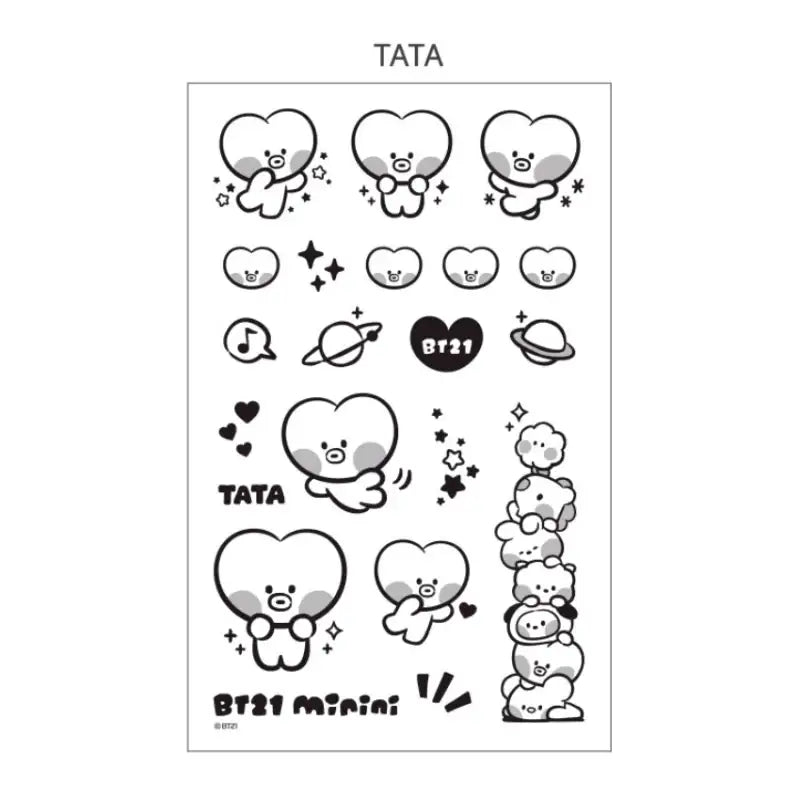 Monopoly x BT21 - Minini Tattoo Sticker - Monopoly - Accessories - Harumio