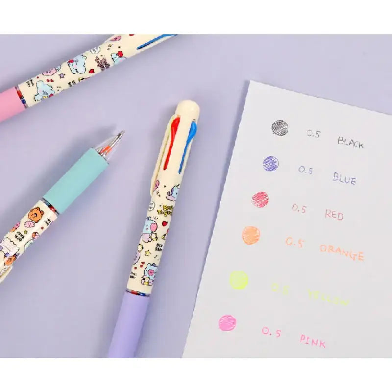 Monopoly X BT21 - 4-color ballpoint pen - Little Buddy 7-piece set - BT21 - Accesories - Harumio