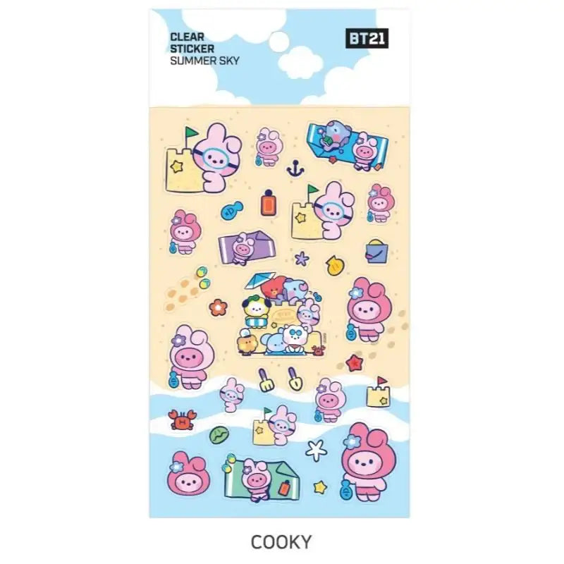Monopoly x BT21 - Clear Sticker - Summer Sky - Monopoly - Accessories - Harumio