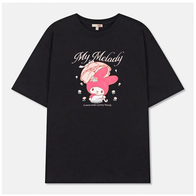 SPAO x Sanrio  - My Melody & Kurami - Graphic Short Sleeve T-shirt