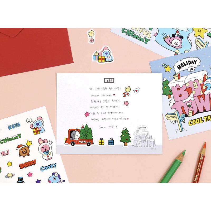 BT21 x Monopoly - Postcard Set - BT21 TOWN