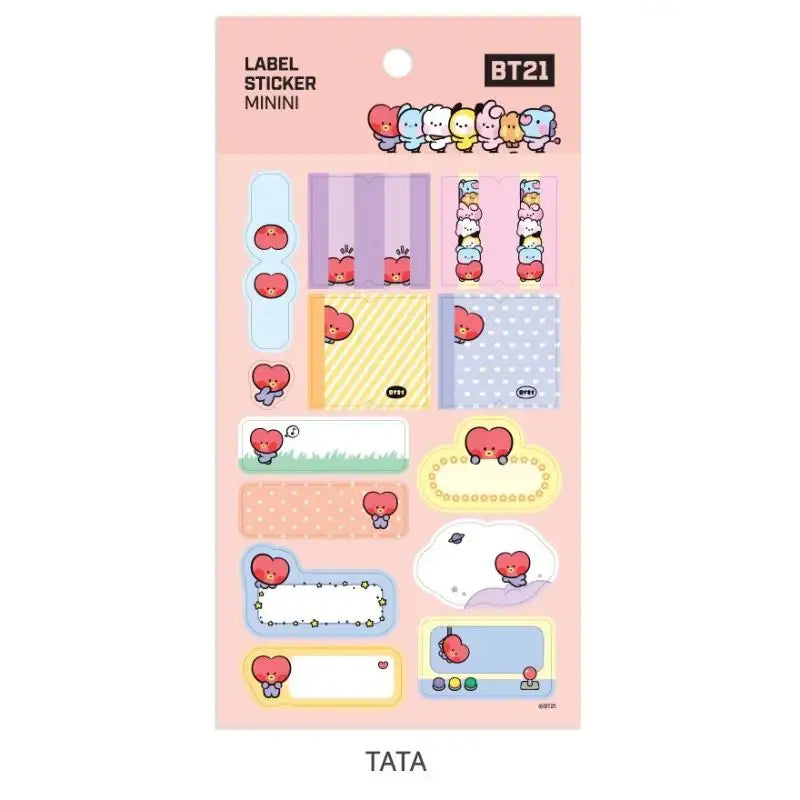 Monopoly x BT21 - Minini Label Sticker - Monopoly - Accessories - Harumio