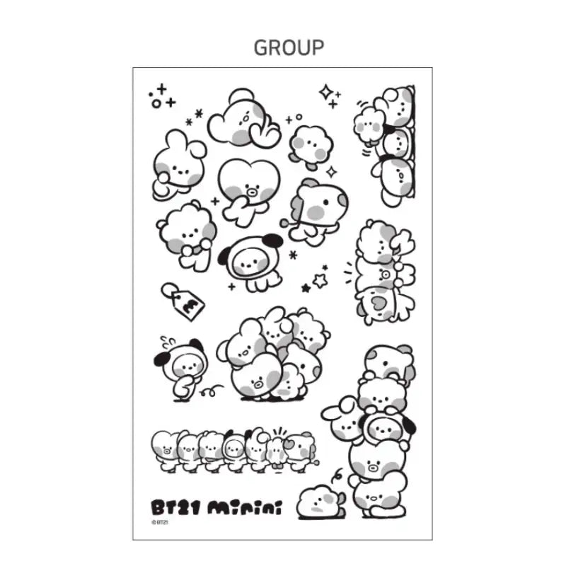 Monopoly x BT21 - Minini Tattoo Sticker - Monopoly - Accessories - Harumio