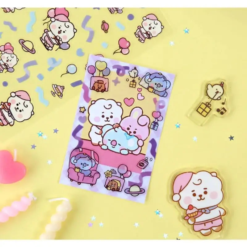 Monopoly x BT21 - Clear Sticker - Party - Monopoly - Accessories - Harumio