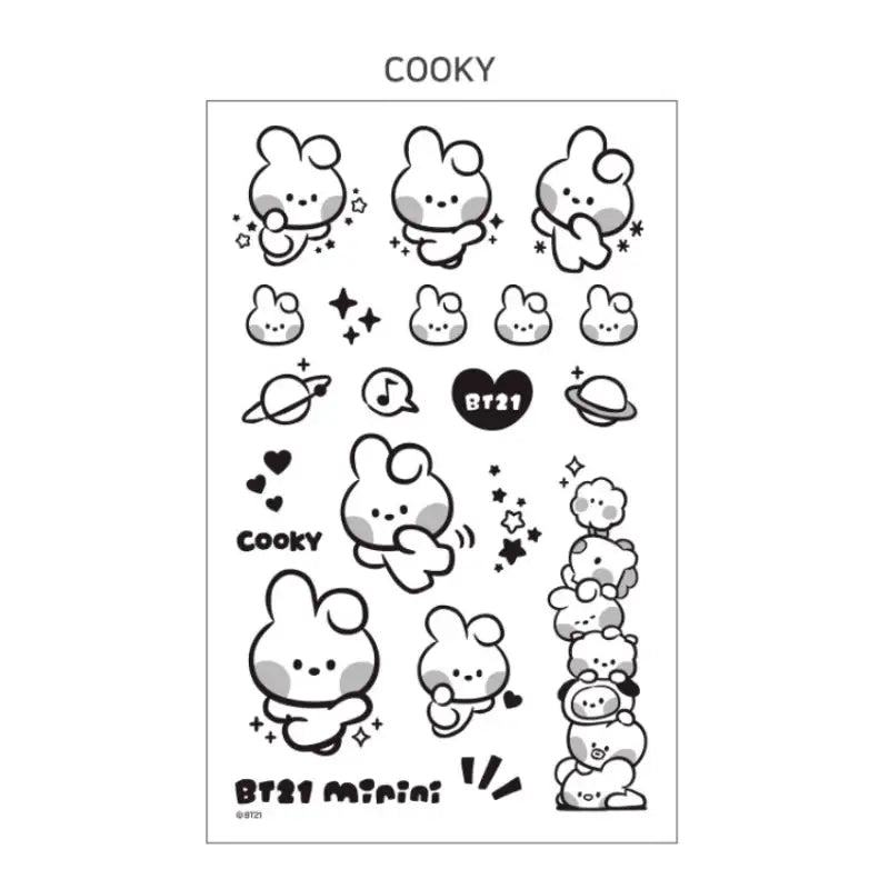 Monopoly x BT21 - Minini Tattoo Sticker - Monopoly - Accessories - Harumio