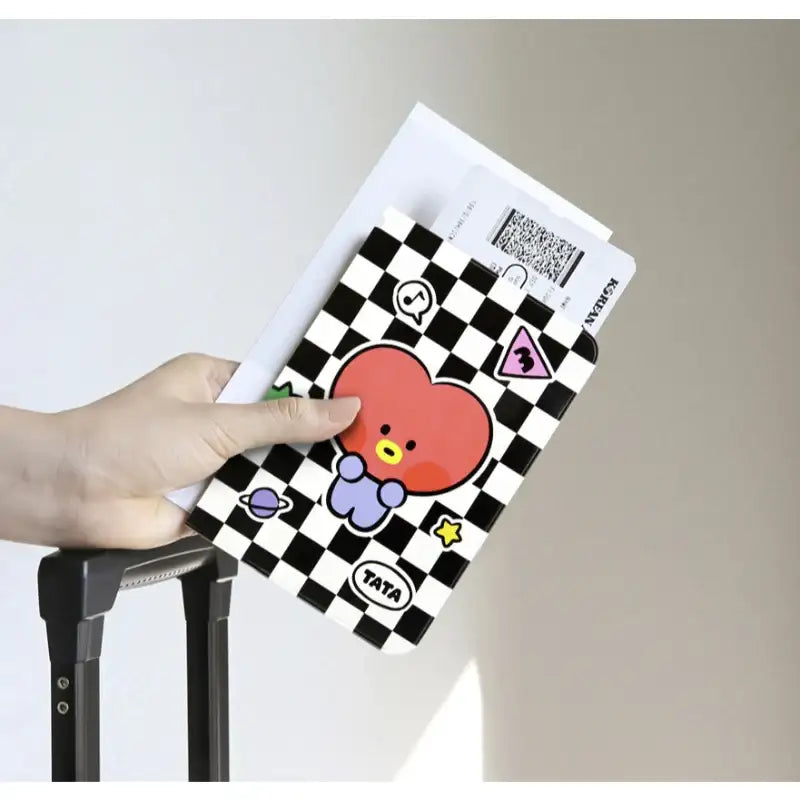 Monopoly x BT21 - Minini Passport Cover - Checkered - Monopoly - Accessories - Harumio